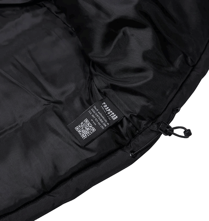 TRAPSTAR DECODED HOODED PUFFER JACKET 2.0 - BLACK